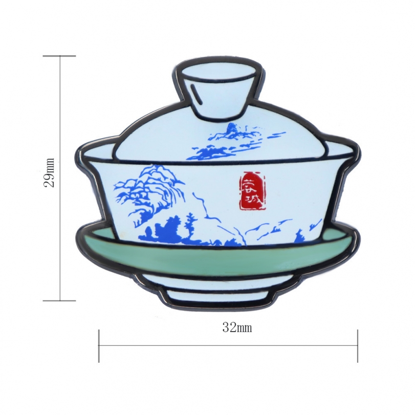 古風茶杯徽章
